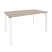 Стол рабочий на П-образном м/к Onix O.MP-SP-3.8 1380x800x750 (Тиквуд Темный/Белый Металл)