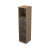 9П.004.5 Пенал со стеклом и нишей (400x450x1645) (Teakwood)