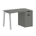 Стол письменный VR.SP-3-118.1.A 1180x720x750 (Серый/Белый Металл)