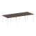 Стол для переговоров (3 столешницы) на А-образном м/к Metal System Style БА.ПРГ-3.1 3000x1235x750 (Дуб наварра/Серый металл)