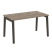 Стол руководителя на деревянных опорах Onix Wood Direct OW.SRR-3.8 1380x800x750 (Тиквуд Темный/Дуб Светлый)