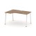 Стол рабочий эргономичный SN-4A.SPA-001(L) (1380х600/980х750) (Тиквуд Светлый/Металл Антрацит)
