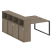 Рабочая станция с шкафом-купе на О-образном м/к Metal System Style БО.РС-СШК-4.3 Т 1810x2332x1098 (Дуб наварра/Серый металл)