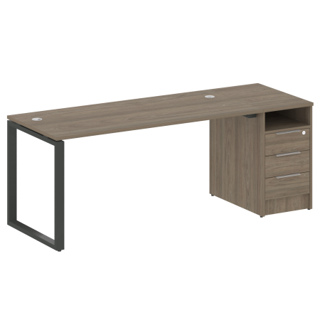 Рабочая станция Metal System Style БО.РС-СТП1.4 1812x720x750 (Вяз/Антрацит металл)