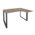 Стол эргономичный правый на О-образном м/к Onix O.MO-SA-3R 1380x1180x750 (Тиквуд Темный/Белый Металл)