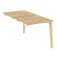 Стол-приставка двойной на деревянных опорах Onix Wood OW.D.SPR-0.8 780x1635x750 (Тиквуд Светлый/Дуб Темный)