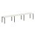 Рабочая станция на 3 раб. места Metal System Style БП.СМ-3.3 4200x720x750 (Дуб Наварра/Серый металл)