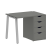 Стол письменный VR.SP-3-98.4.A 980x720x750 (Серый/Белый Металл)