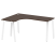 Стол криволинейный левый Metal System Style БА.СА-4 Л 1600x1200x750 (Дуб Наварра/Серый металл)