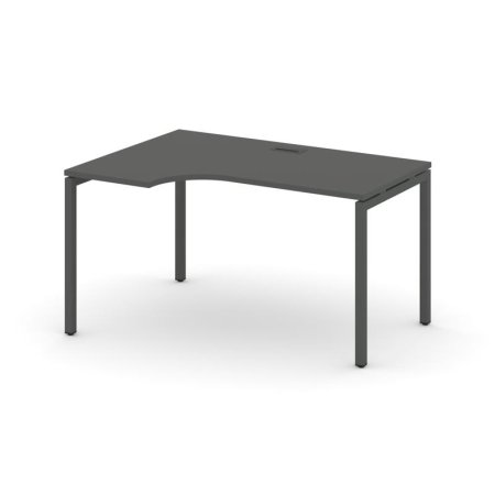 Стол рабочий эргономичный SN-4P.SPA-012(L) (1580х700/980х750) (Антрацит/Металл Антрацит)