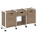 Тумба на колесных опорах наборная VR.L-TN-7.K 1440x460x767 (Тиквуд Темный/Белый металл)