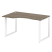 Стол криволинейный левый Metal System Style БО.СА-2 Л 1400x900x750 (Дуб Наварра/Серый металл)