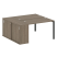 Рабочая станция с опорным шкафом-купе Metal System Style БП.РС-СШК-1.2 1610x1475x750 (Дуб Наварра/Серый металл)