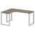 Стол криволинейный левый Metal System Style БО.СА-4 Л 1600x1200x750 (Дуб Наварра/Серый металл)