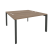 Рабочая станция на П-образном м/к Onix O.MP-D.RS-2.3.7 1380x1475x750 (Тиквуд Темный/Белый Металл)