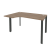Стол эргономичный левый на П-образном м/к Onix O.MP-SA-2L 1380x980x750 (Тиквуд Темный/Белый Металл)