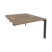 Стол-приставка двойной на П-образном м/к к опорным элем. Onix O.MP-D.SPR-2.7 1180x1475x750 (Тиквуд Темный/Белый Металл)