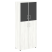 Шкаф для документов со стеклом черным LT.ST-1.7 R Black (Вяз Благородный)