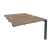Стол-приставка двойной на П-образном м/к к опорным элем. Onix O.MP-D.SPR-2.8 1180x1635x750 (Тиквуд Темный/Белый Металл)