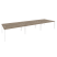 Рабочая станция на П-образном м/к Onix O.MP-D.RS-6.4.7 4740x1475x750 (Тиквуд Темный/Белый Металл)