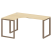 Стол криволинейный левый Metal System Style БО.СА-4 Л 1600x1200x750 (Дуб Наварра/Серый металл)
