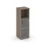 Шкаф средний узкий SN.STU-202(R) (400х400х1203) (Антрацит/Тиквуд Светлый/Прозрачный)