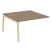 Наборный элемент рабочей станции на деревянных опорах Onix Wood OW.2.NRS-3.7 1380x1475x750 (Тиквуд Светлый/Дуб Темный)