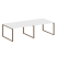 Переговорный стол 2 столешницы Metal System Style БО.ПРГ-2.3 2800x1235x750 (Дуб Наварра/Серый металл)