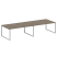 Переговорный стол 2 столешницы Metal System Style БО.ПРГ-2.5 3600x1235x750 (Дуб Наварра/Серый металл)
