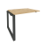 Наборный элемент рабочей станции на О-образном м/к Onix O.MO-1.NRS-1.8 980x800x750 (Тиквуд Темный/Белый Металл)