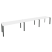 Рабочая станция на П-образном м/к Onix O.MP-RS-3.4.7 4740x720x750 (Тиквуд Темный/Белый Металл)