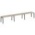 Рабочая станция на деревянных опорах Onix Wood OW.RS-3.4.7 4740x720x750 (Тиквуд Светлый/Дуб Темный)