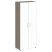 Шкаф для документов со стеклом белым LT.ST-1.10 R White (Вяз Благородный)