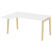 Стол эргономичный левый на деревянных опорах Onix Wood OW.SA-4L 1580x1180x750 (Тиквуд Светлый/Дуб Темный)