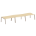 Стол для переговоров (3 столешницы) на А-образном м/к Metal System Style БА.ПРГ-3.4 4800x1235x750 (Дуб наварра/Серый металл)