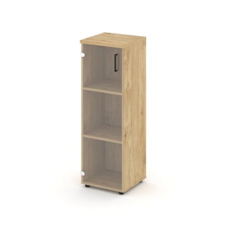 Шкаф средний узкий SN.STU-205(L) (400х400х1203) (Тиквуд Светлый/Прозрачный)