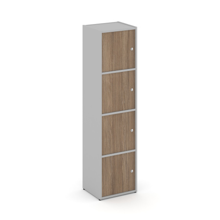 Стеллаж Locker Plus LK.K-004 408x350x1593 (Серый | Дуб Аризона)