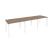 Рабочая станция на П-образном м/к Onix O.MP-RS-3.1.8 2940x800x750 (Тиквуд Темный/Белый Металл)