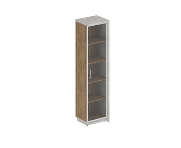 Шкаф (Комплект № 8 Wood&Stone СФ-534502 + СФ-535505 537x454x2083 (Дуб Чарльстон/Бетон Чикаго)