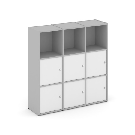 Стеллаж Locker Plus LK.K-003 1188x350x1203 (Серый | Белый)