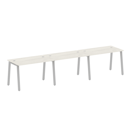 Рабочая станция на 3 рабочих места на А-образном м/к Metal System Style БА.СМ-3.2 3600x720x750 (Дуб наварра/Серый металл)