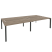 Рабочая станция на П-образном м/к Onix O.MP-D.RS-4.4.8 3160x1635x750 (Тиквуд Темный/Белый Металл)