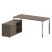 Стол для руководителя с тумбой левый БГ.СРТ-4.7 (L) 1700x1520x750 (Вяз Благородный/Нерж. Сталь)