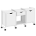 Тумба на колесных опорах наборная VR.L-TN-7.K 1440x460x767 (Тиквуд Темный/Белый металл)
