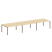 Переговорный стол 3 столешницы Metal System Style БП.ПРГ-3.4 4800x1235x750 (Дуб Наварра/Серый металл)