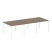 Переговорный стол 3 столешницы Metal System Style БП.ПРГ-3.1 3000x1235x750 (Дуб Наварра/Серый металл)