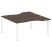 Рабочая станция криволинейная Metal System Style БП.РАС-СА-2.1 1600x1835x750 (Дуб Наварра/Серый металл)