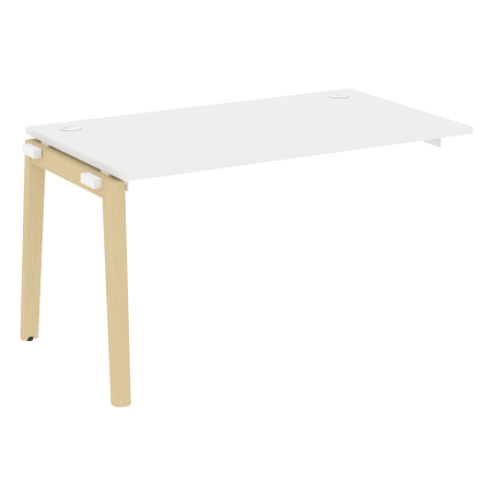 Наборный элемент рабочей станции на деревянных опорах Onix Wood OW.1.NRS-3.8 1380x800x750 (Белый Бриллиант/Дуб Светлый)