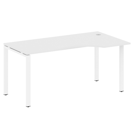 Стол криволинейный правый Metal System Style БП.СА-1 Пр 1600x900x750 (Белый/Белый металл)