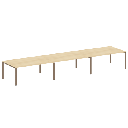 Переговорный стол 3 столешницы Metal System Style БП.ПРГ-3.5 5400x1235x750 (Акация/Мокко металл)